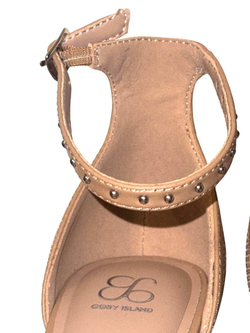 Cosy Island Beige Ankle Strap High Heel Sandals Size 6.5 - Picture 3 of 8